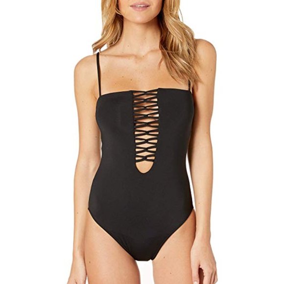 O'Neill One Piece Crisscross Front Swimsuit Black - Picture 9 of 11
